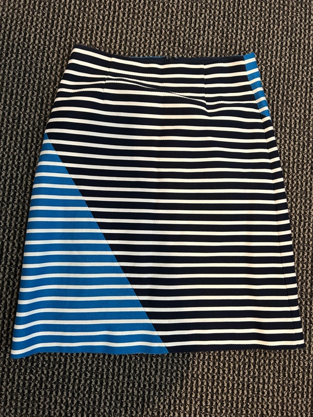 J. Crew Navy and White Striped Pencil Skirt 💙